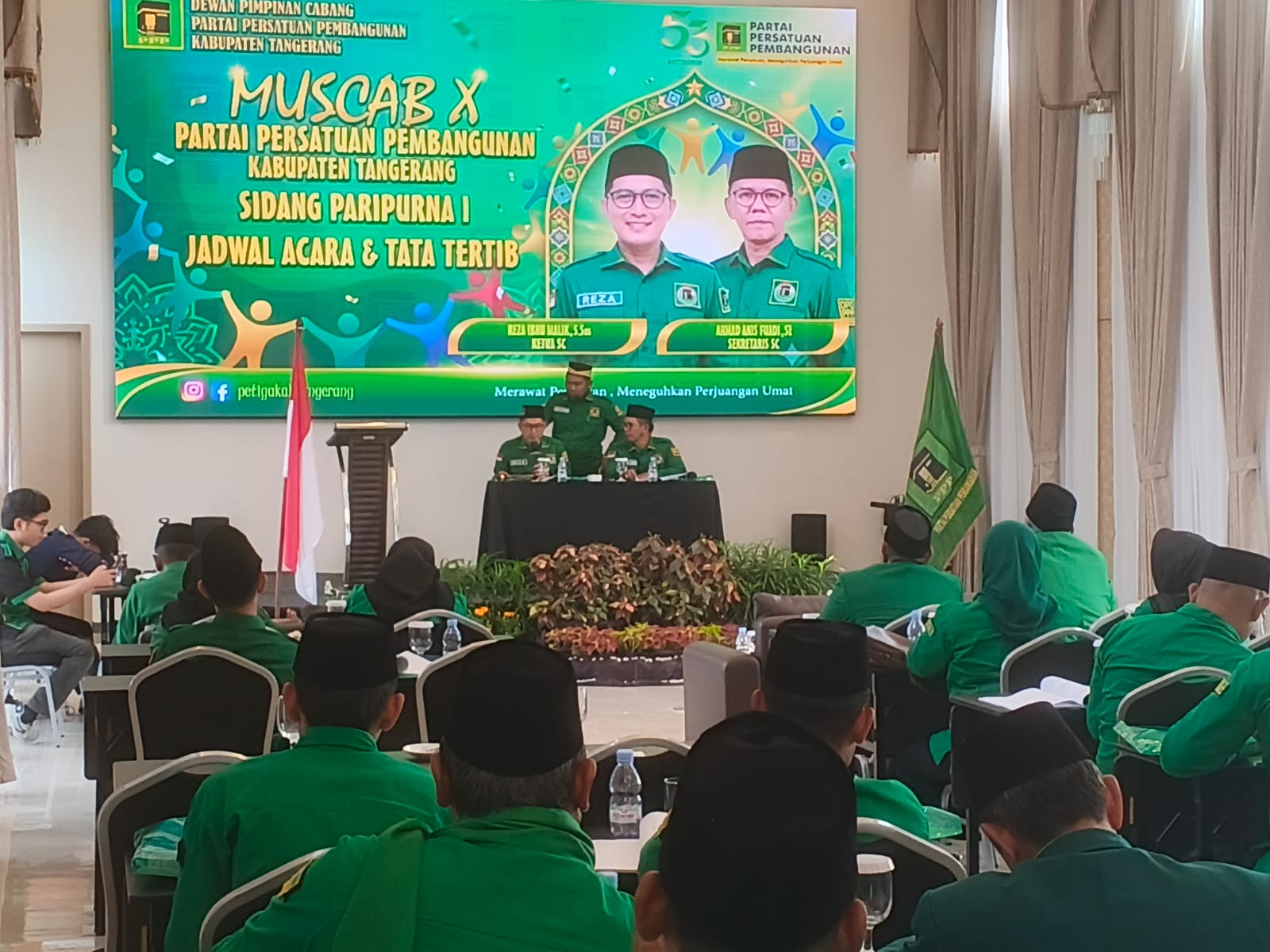 Sidang Paripurna Muscab X DPC PPP Kabupaten Tangerang 2026 tetapkan Dudin Tohirudin sebagai Ketua, dihadiri pengurus dan bendera partai