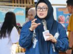 Wabup Tangerang Intan Nurul Hikmah pidato meresmikan Pasar Tradisional Sumur Gede Cipari Desa Ciakar Panongan