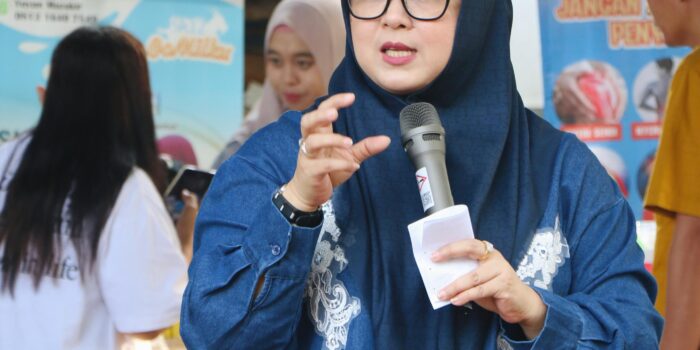 Wabup Tangerang Intan Nurul Hikmah pidato meresmikan Pasar Tradisional Sumur Gede Cipari Desa Ciakar Panongan