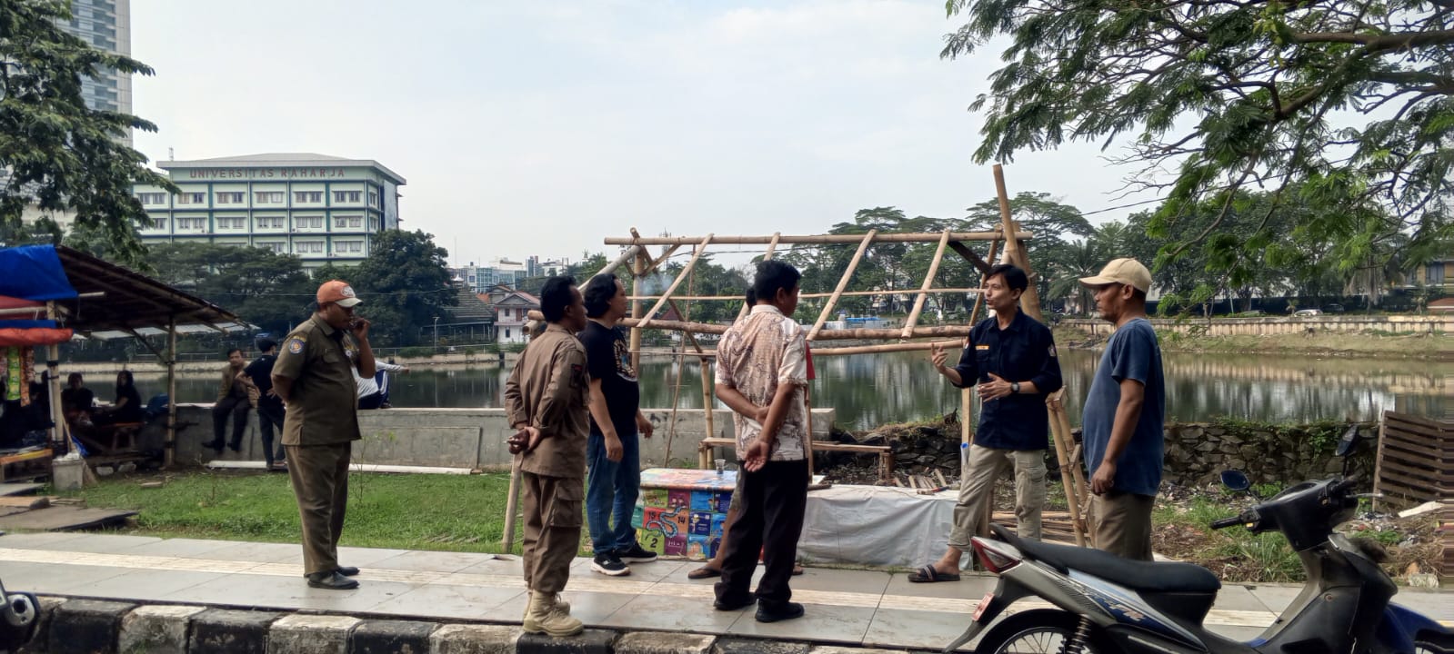 Trantib Kecamatan Tangerang penertiban lapak Situ Gede Kelapa Indah 2026