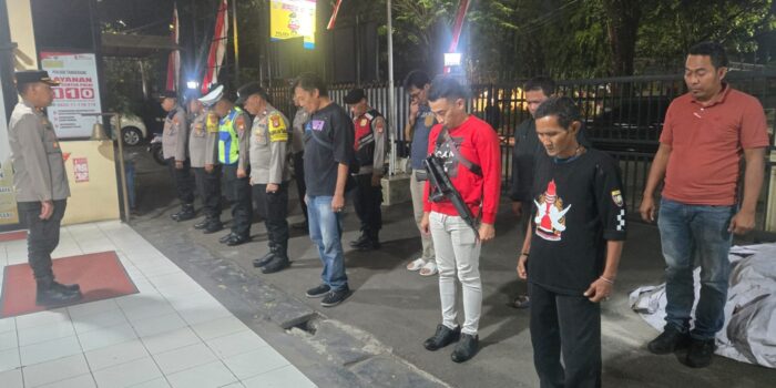 Apel personel Polsek Tangerang dipimpin Kapolsek Kompol Suyatno sebelum patroli Jaga Jakarta