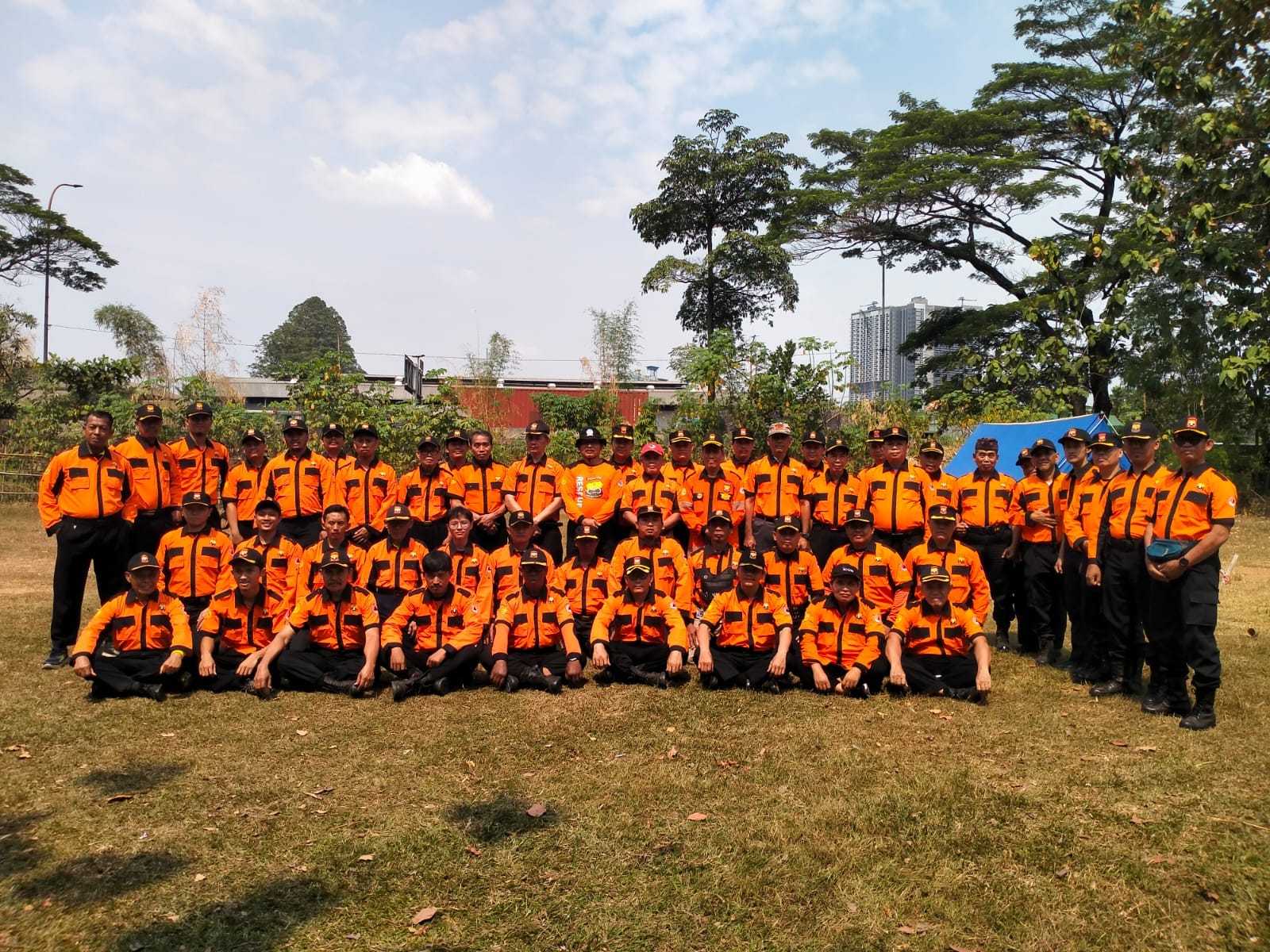 42 personel Senkom Mitra Polri Kota Tangerang saat Pembekalan SAR Kebencanaan di Kunciran