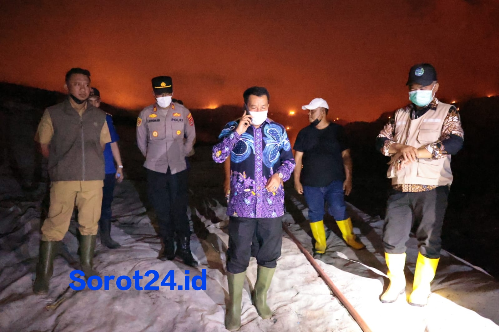 maesyal rasyid koordinasi petugas kebakaran tpa jatiwaringin mauk 2026