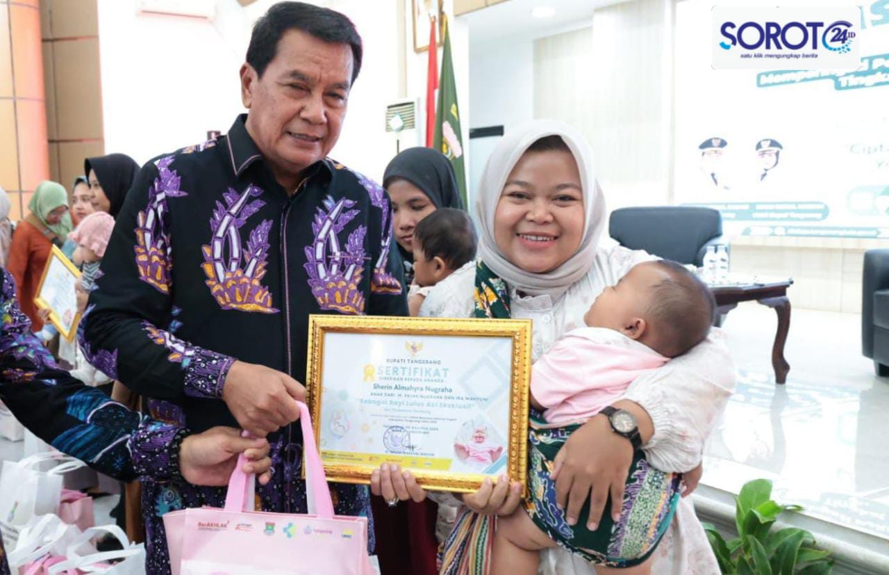 bupati tangerang maesyal rasyid wisuda bayi asi eksklusif