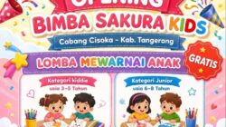 Bimba Sakura Kids Cabang Cisoka Grand Opening di Awali Lomba Mewarnai