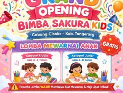 Bimba Sakura Kids Cabang Cisoka Grand Opening di Awali Lomba Mewarnai