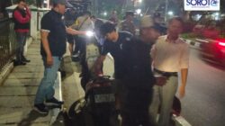 Pemeriksaan motor razia stasioner Polsek Tangerang TMP Taruna