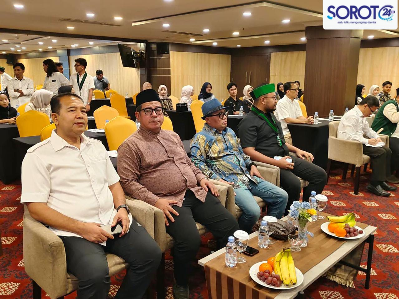 Jajaran tamu undangan dari Pemkot Tangerang dan Pemprov Banten duduk di kursi kehormatan saat pembukaan Musda HMI Badko Banten