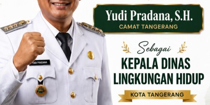Yudi Pradana, S.H. saat dilantik sebagai Kepala Dinas Lingkungan Hidup Kota Tangerang