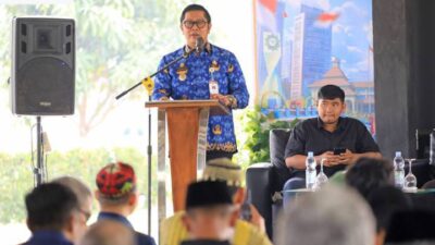 Wakil Wali Kota Tangerang H. Maryono beri sambutan saat Sarasehan Ormas di Graha Bhakti Karya Modernland Kota Tangerang